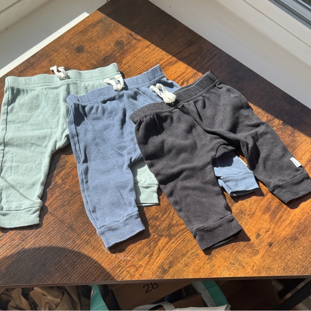 Gerber Kids Joggers in Black, Blue, and Green